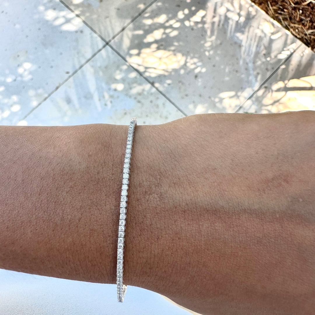 Moissanite 5.85 CT Round Diamond Art Nouveau Bracelet