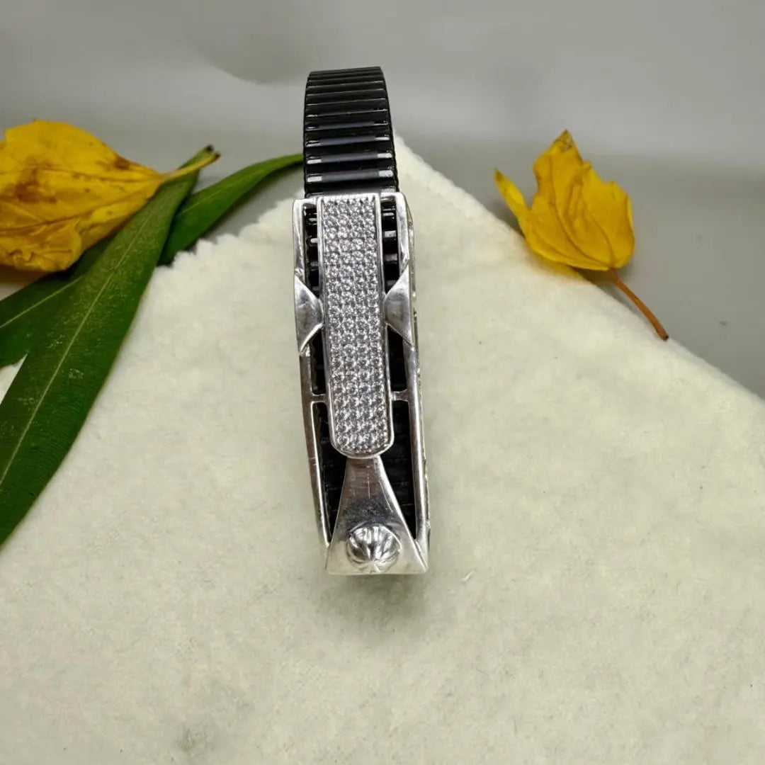 Moissanite Diamond 2.55 CT Men's Moissanite Bracelet with Modern Fashion Jewel Carts