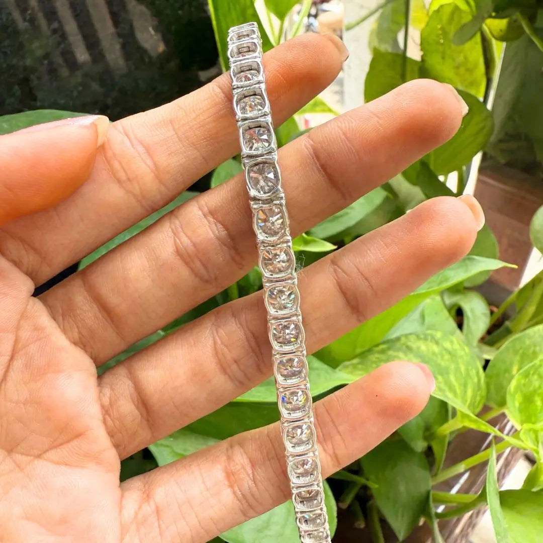 Diamond Tennis Bracelet 9.50 CT Round Cut Diamond Gift for Women Jewel Carts