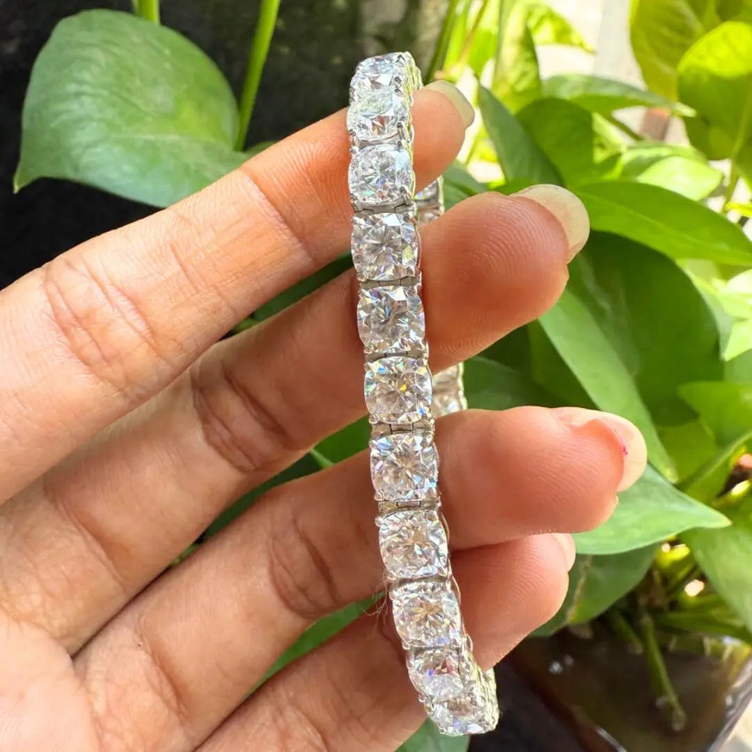 Diamond Tennis Bracelet 9.50 CT Round Cut Diamond Gift for Women Jewel Carts