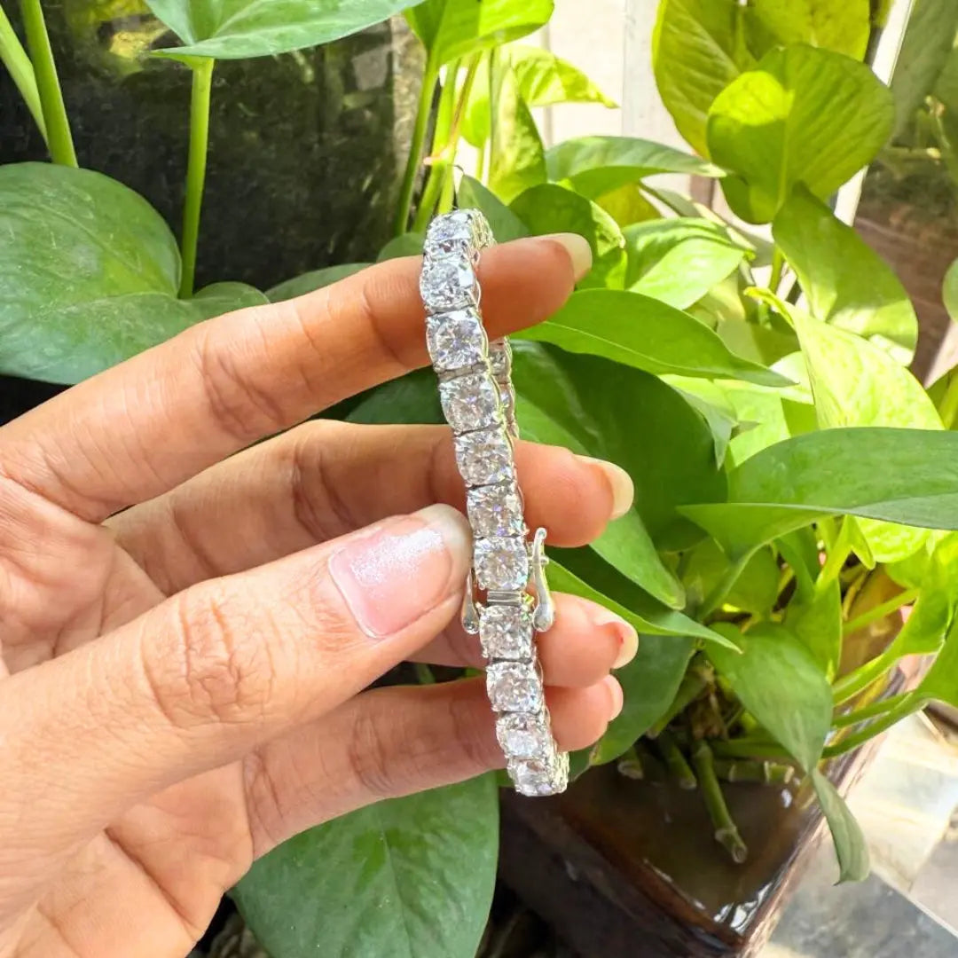 Diamond Tennis Bracelet 9.50 CT Round Cut Diamond Gift for Women Jewel Carts