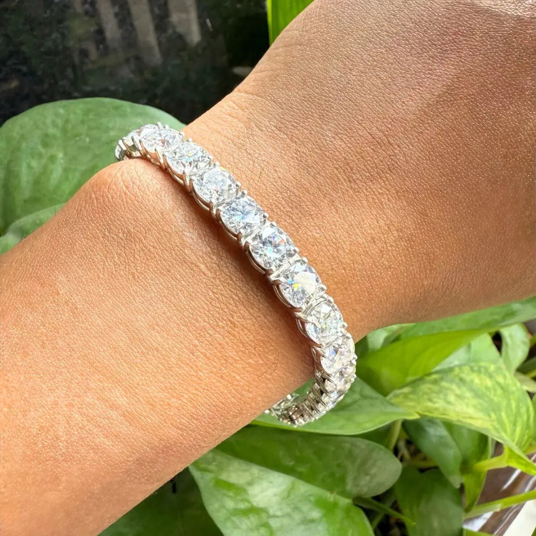 Diamond Tennis Bracelet 9.50 CT Round Cut Diamond Gift for Women Jewel Carts