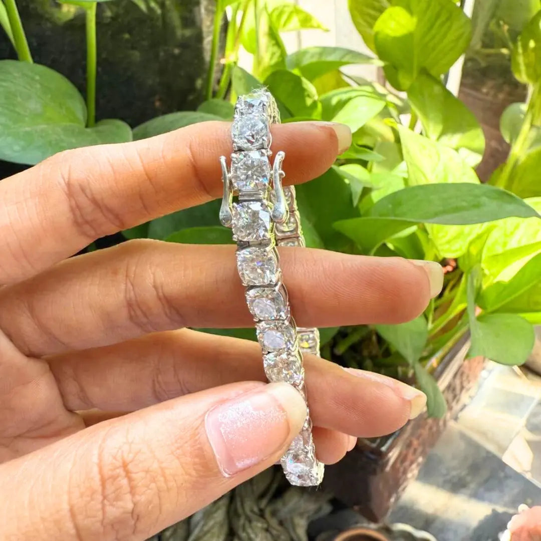 Diamond Tennis Bracelet 9.50 CT Round Cut Diamond Gift for Women Jewel Carts
