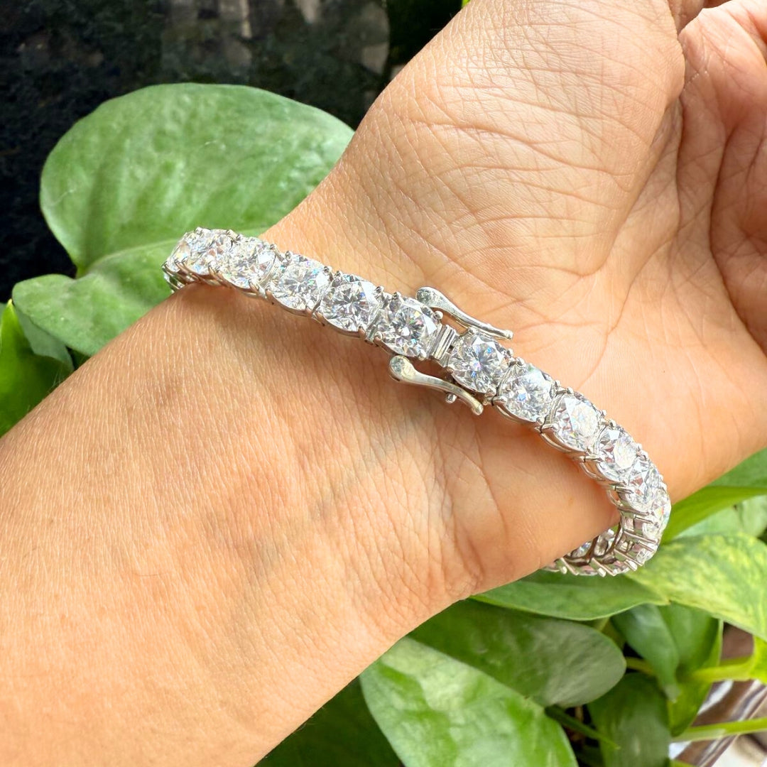 Diamond Tennis Bracelet 9.50 CT Round Cut Diamond Gift for Women Jewel Carts