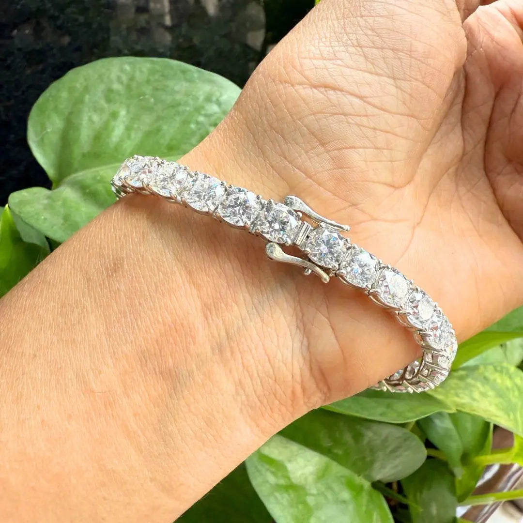 Diamond Tennis Bracelet 9.50 CT Round Cut Diamond Gift for Women Jewel Carts