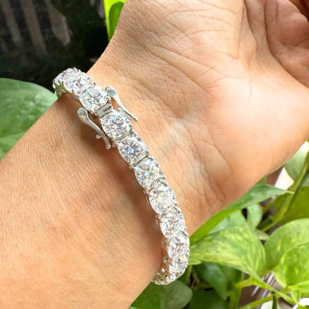 Diamond Tennis Bracelet 9.50 CT Round Cut Diamond Gift for Women Jewel Carts