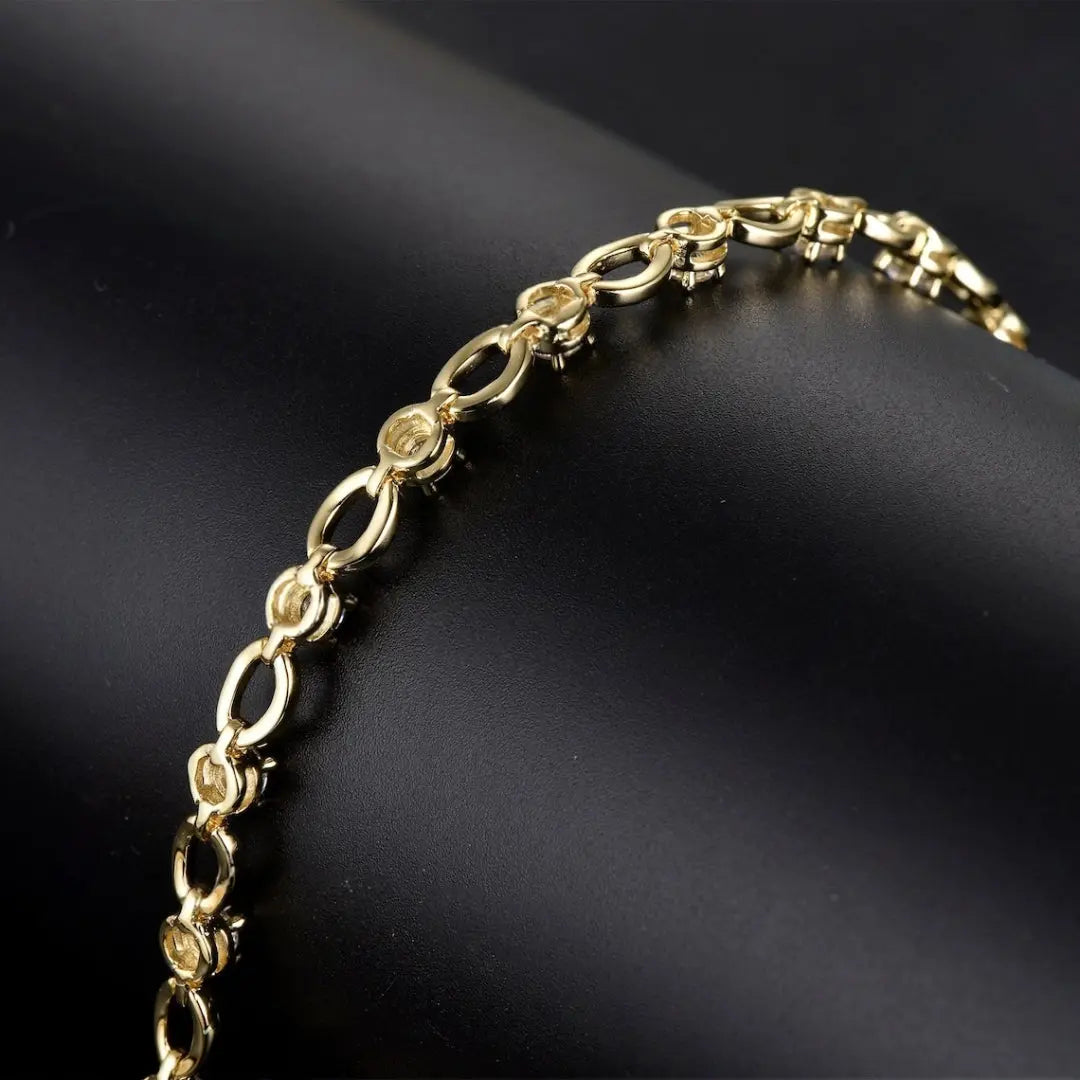 Moissanite 0.80 CT Round Diamond Gold Diamond Bracelet Jewel Carts