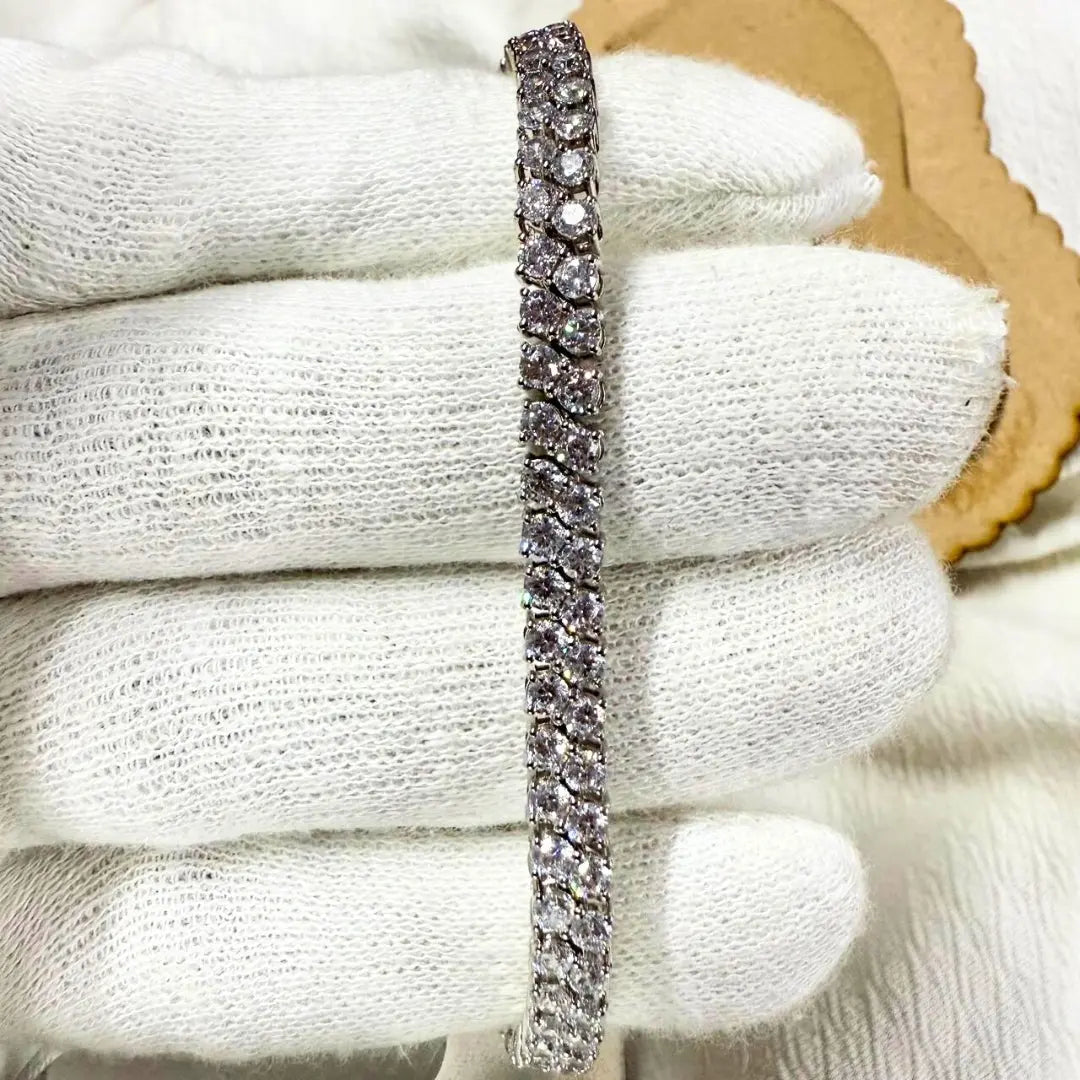 Two Line Classic 9.00 CT Round Diamond Bracelet Jewel Carts