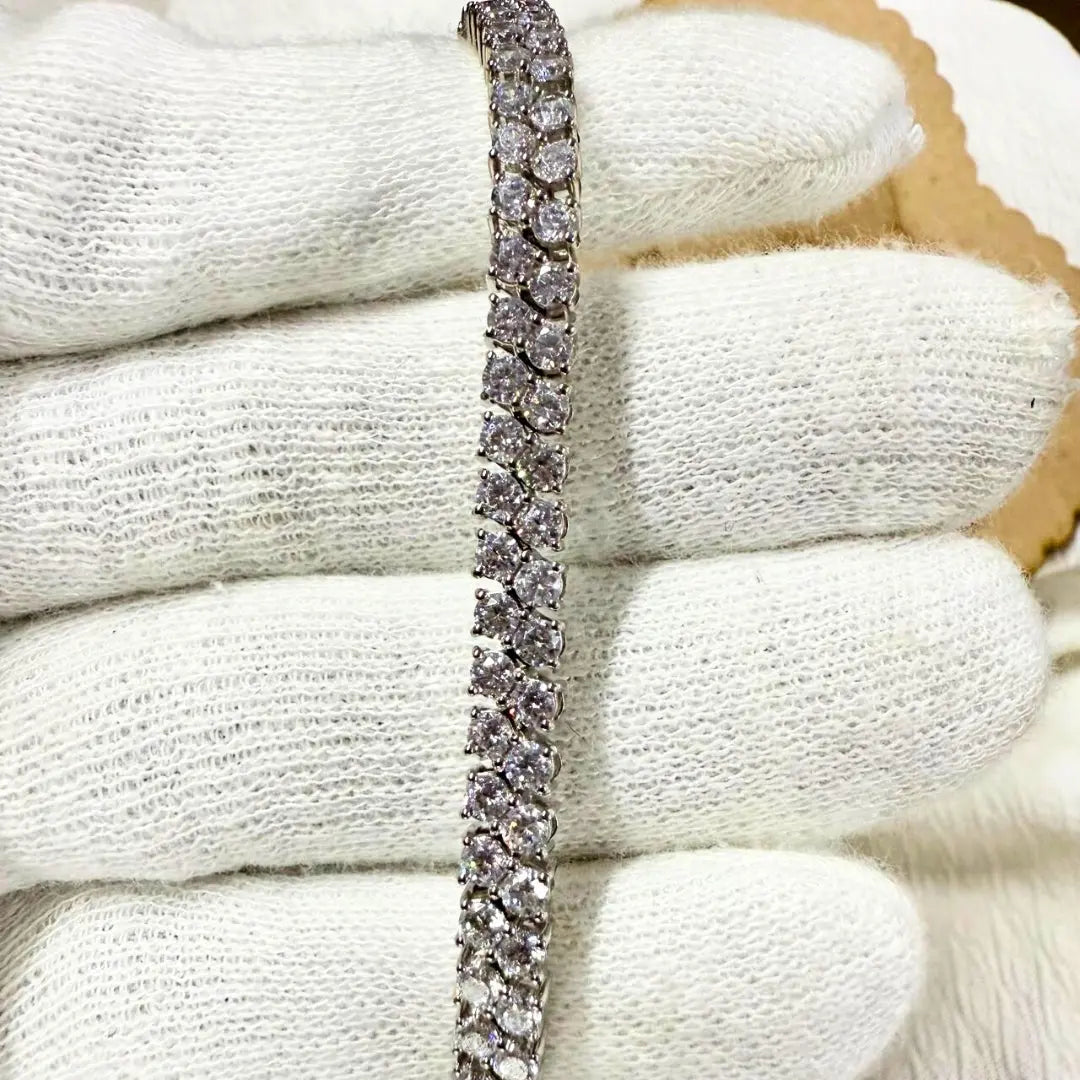 Two Line Classic 9.00 CT Round Diamond Bracelet Jewel Carts