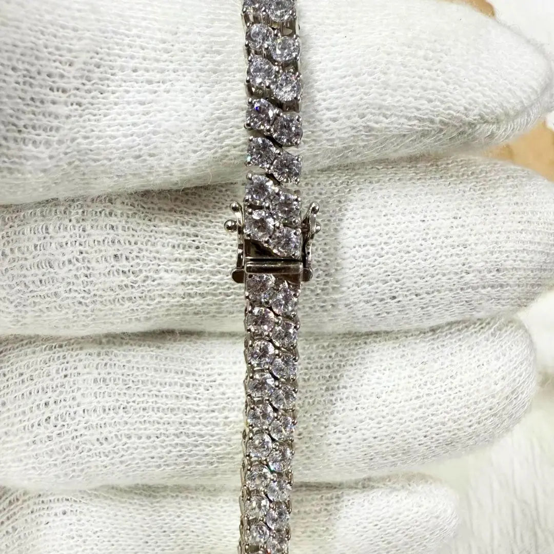 Two Line Classic 9.00 CT Round Diamond Bracelet Jewel Carts