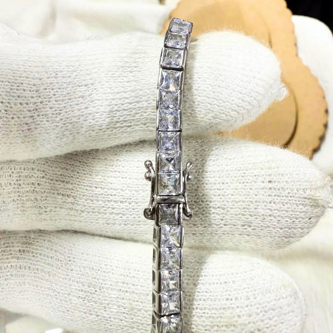 Princess Diamond Tennis Bracelet in White Gold Jewel Carts