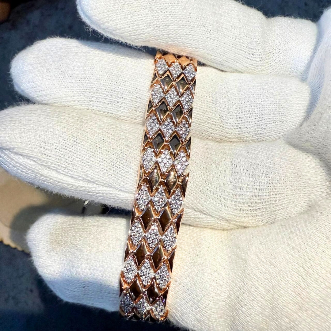 Premium Rose Gold Bracelet with Sparkling Diamond Detailing