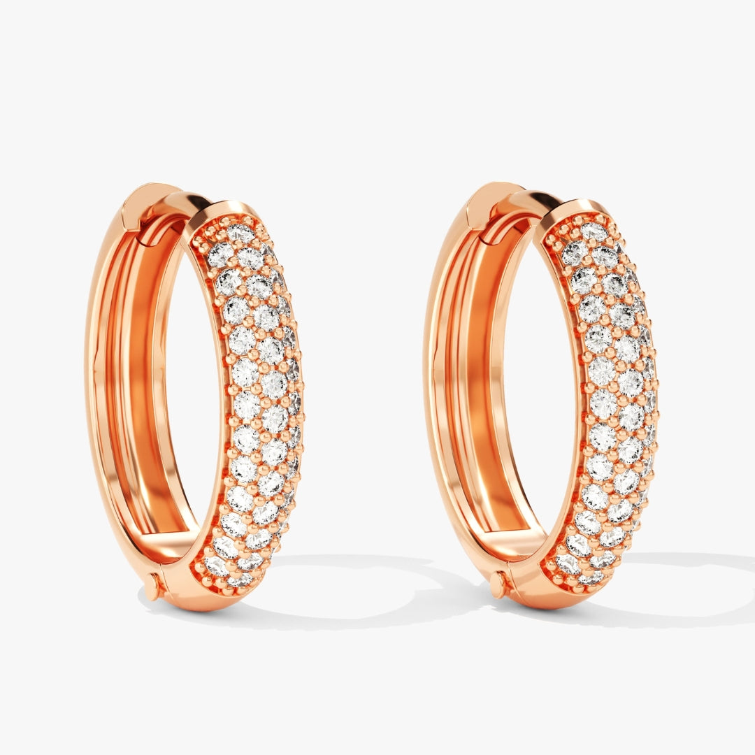 Moissanite 3.30 Round Diamond Hoop Earrings For Perfect Design