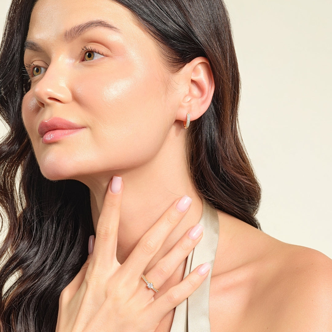 Moissanite 3.30 Round Diamond Hoop Earrings For Perfect Design