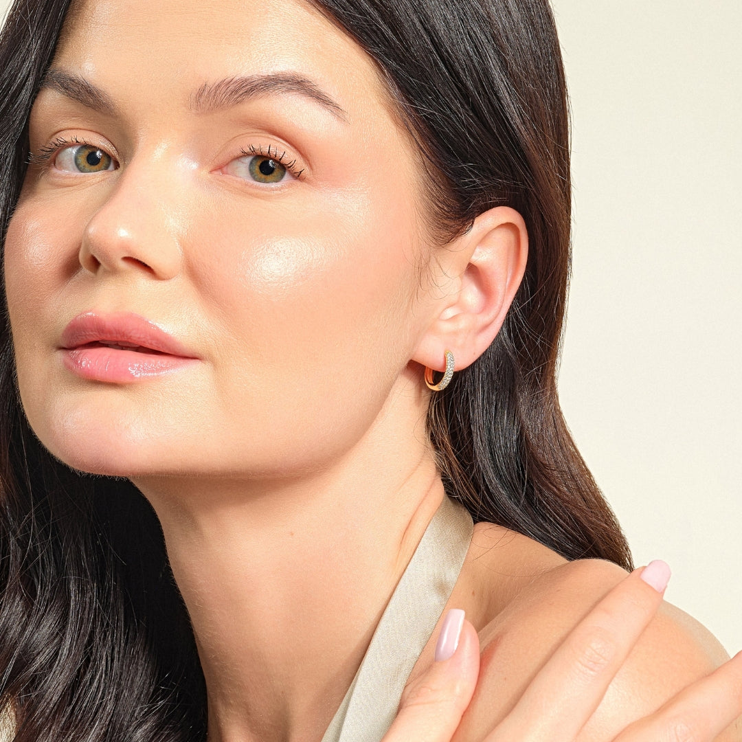 Moissanite 3.30 Round Diamond Hoop Earrings For Perfect Design