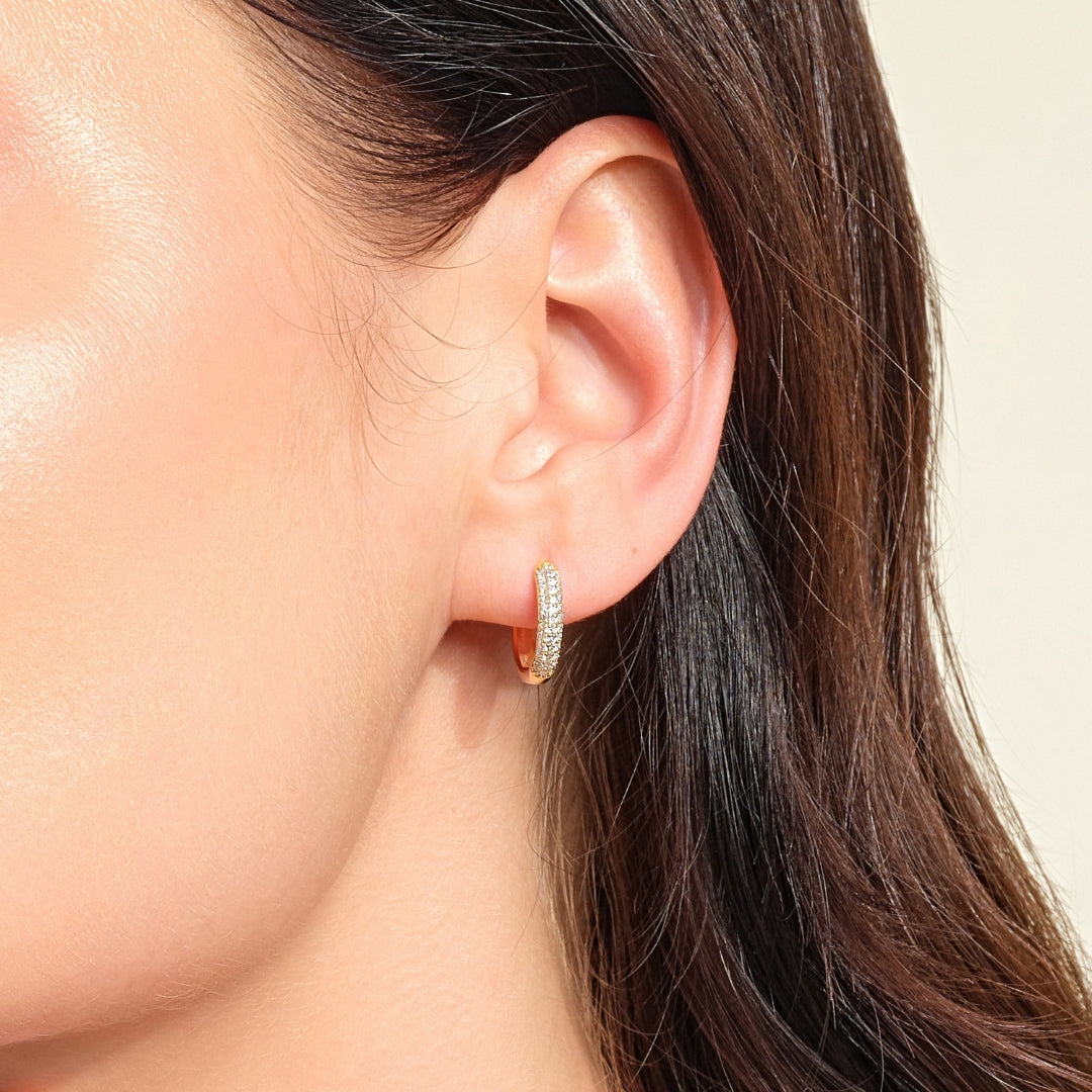 Moissanite 3.30 Round Diamond Hoop Earrings For Perfect Design