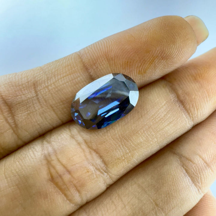 Moissanite 1.00 CT Oval Shape Dark Blue Loose Diamond