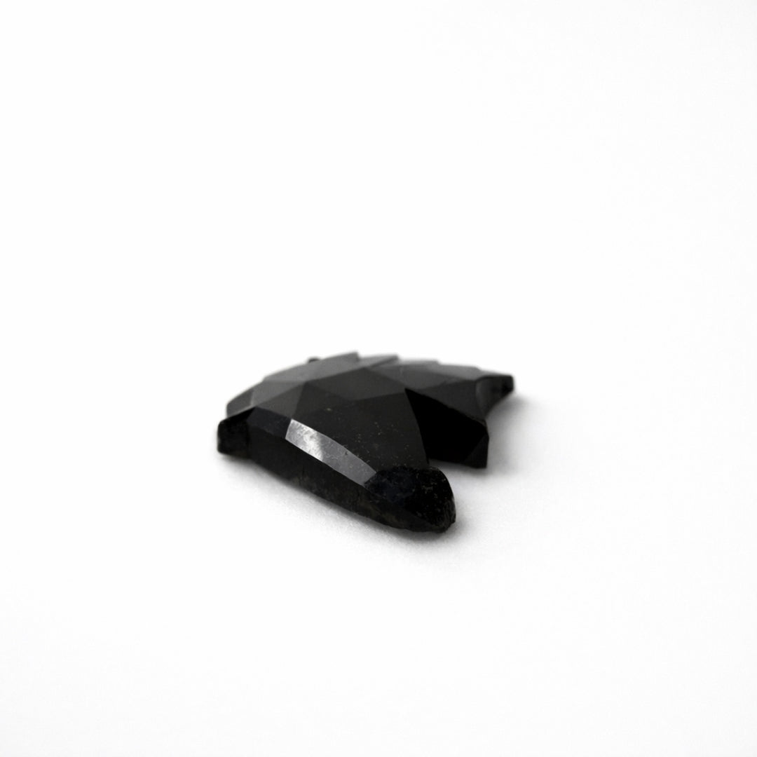 Animal Shape Horse Head Black Moissanite Gemstone