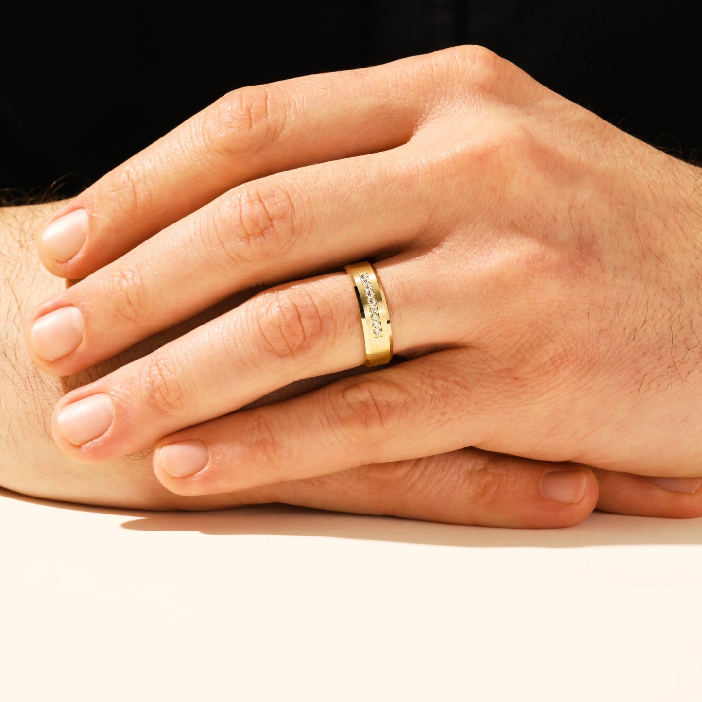 That Shines Like a Dream 1.80 CT Moissanite Round Diamond Band for Men's