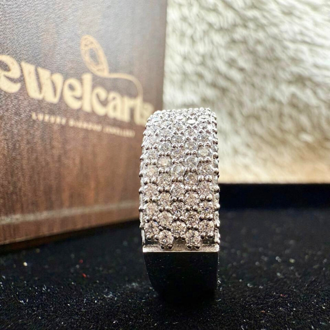 Stunning Diamond 2.20 CT Round Cut Handmade Ring for Men's