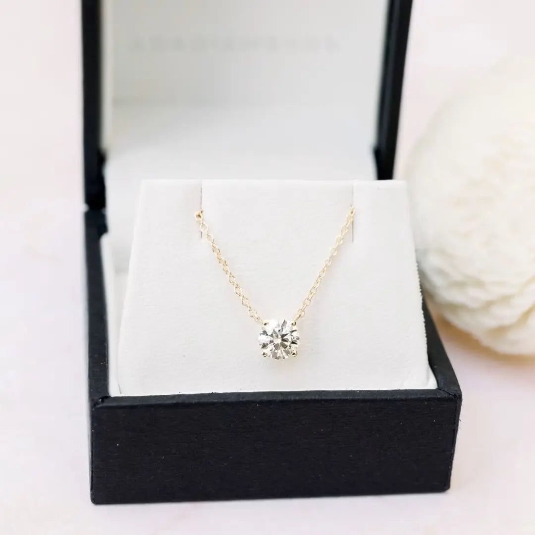 Fastidious Round Cut Diamond Necklace Jewel Carts