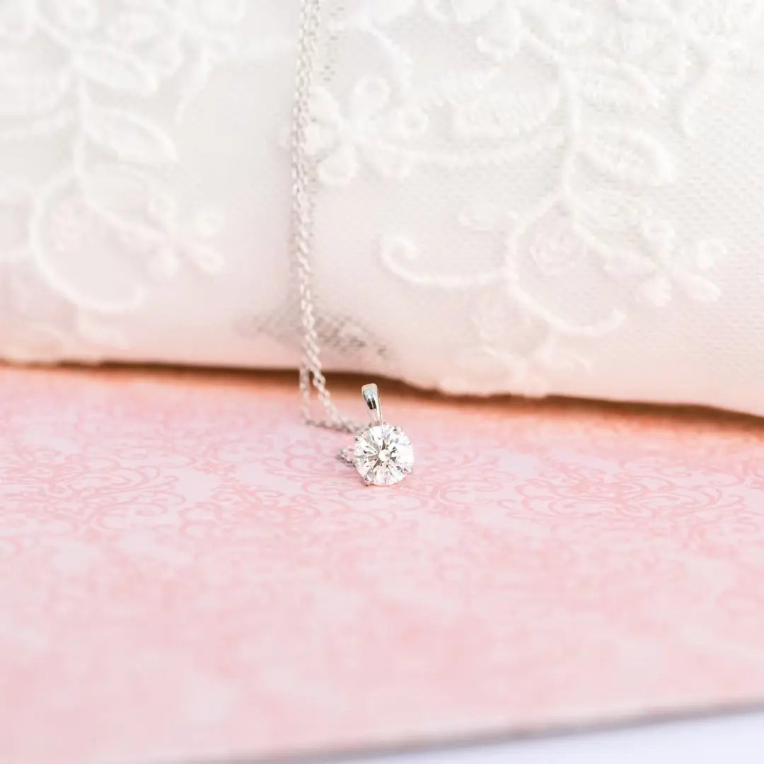 Vulgarly Elegant Round Cut Diamond Necklace Jewel Carts