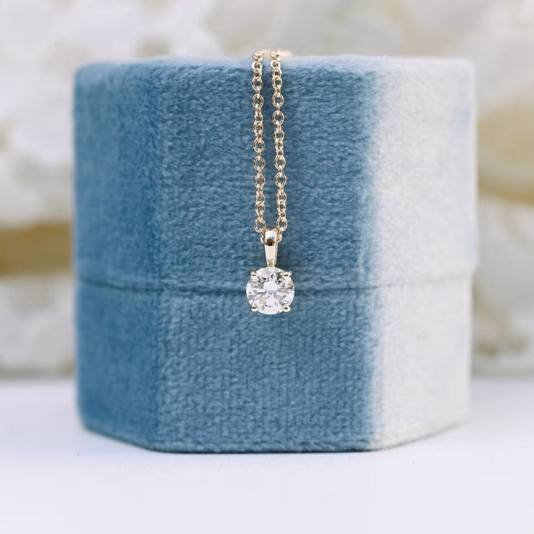 Vulgarly Elegant Round Cut Diamond Necklace Jewel Carts