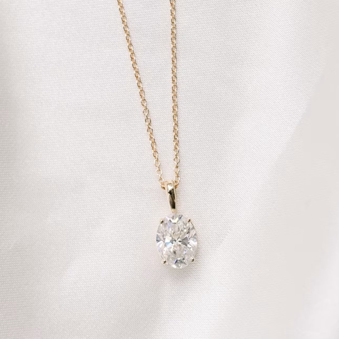Imperialistic Oval Cut Diamond Necklace