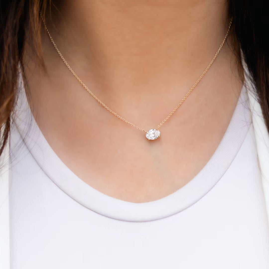 Imperial Oval Cut Diamond Necklace