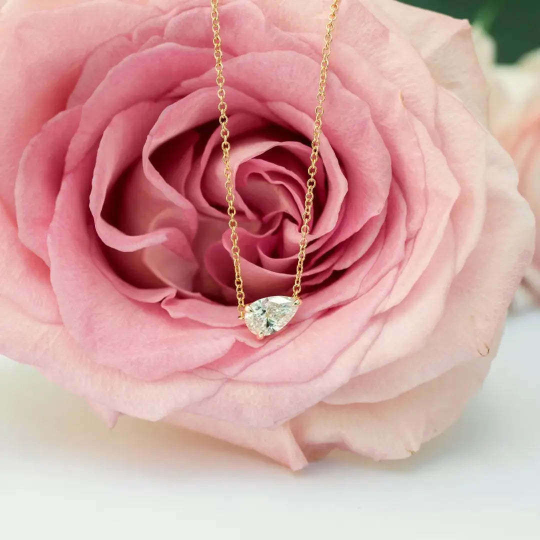 Voluptuous Pear Cut Diamond Necklace Jewel Carts