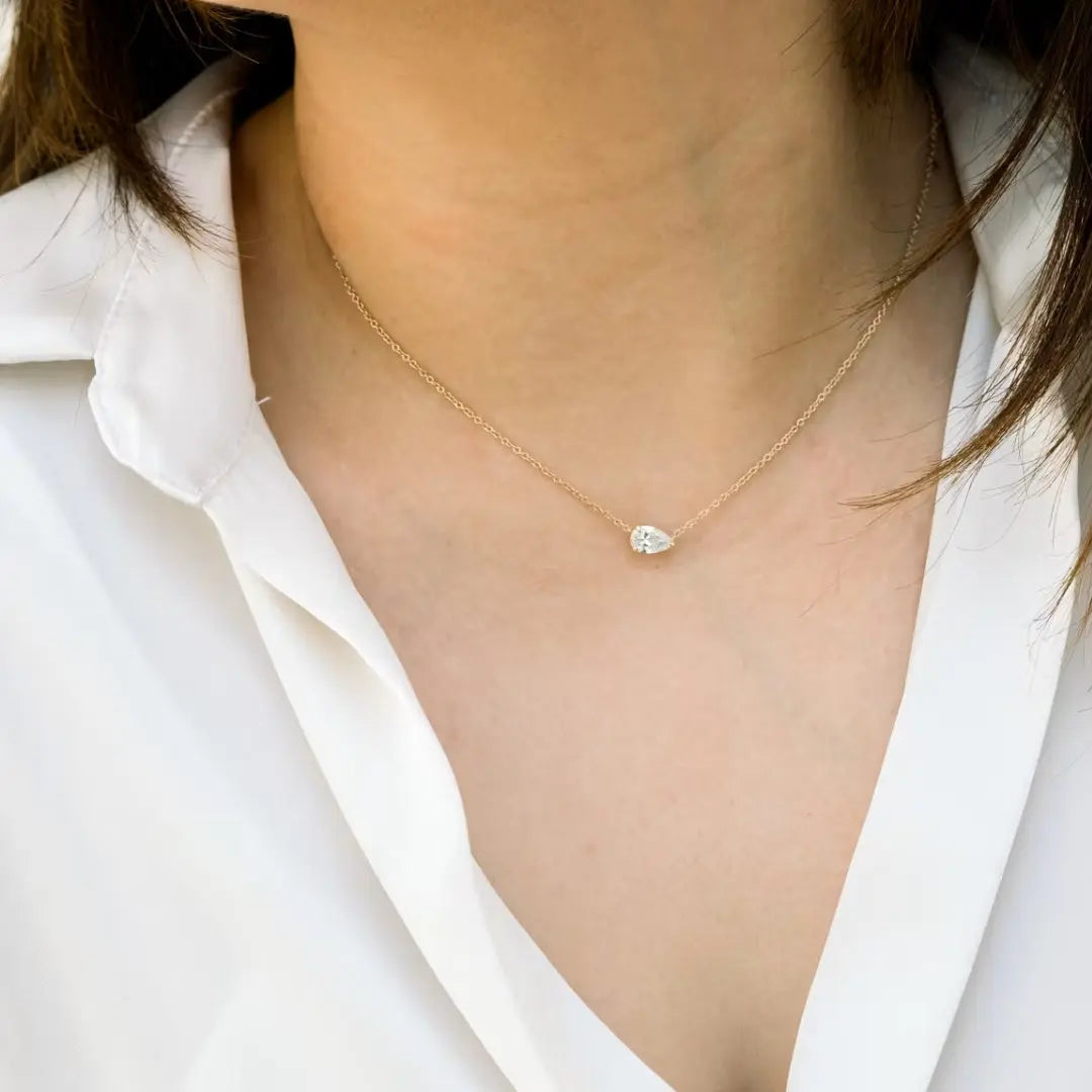 Voluptuous Pear Cut Diamond Necklace Jewel Carts