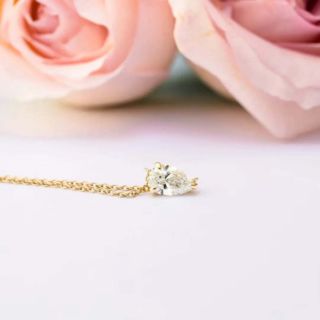 Voluptuous Pear Cut Diamond Necklace Jewel Carts