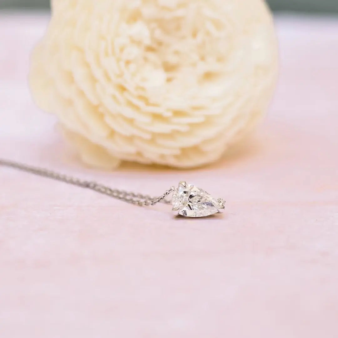 Voluptuous Pear Cut Diamond Necklace Jewel Carts