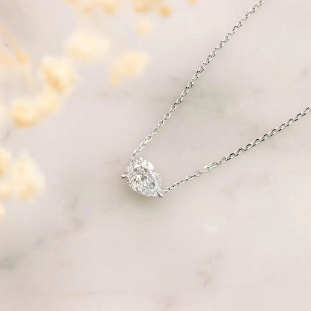 Voluptuous Pear Cut Diamond Necklace Jewel Carts
