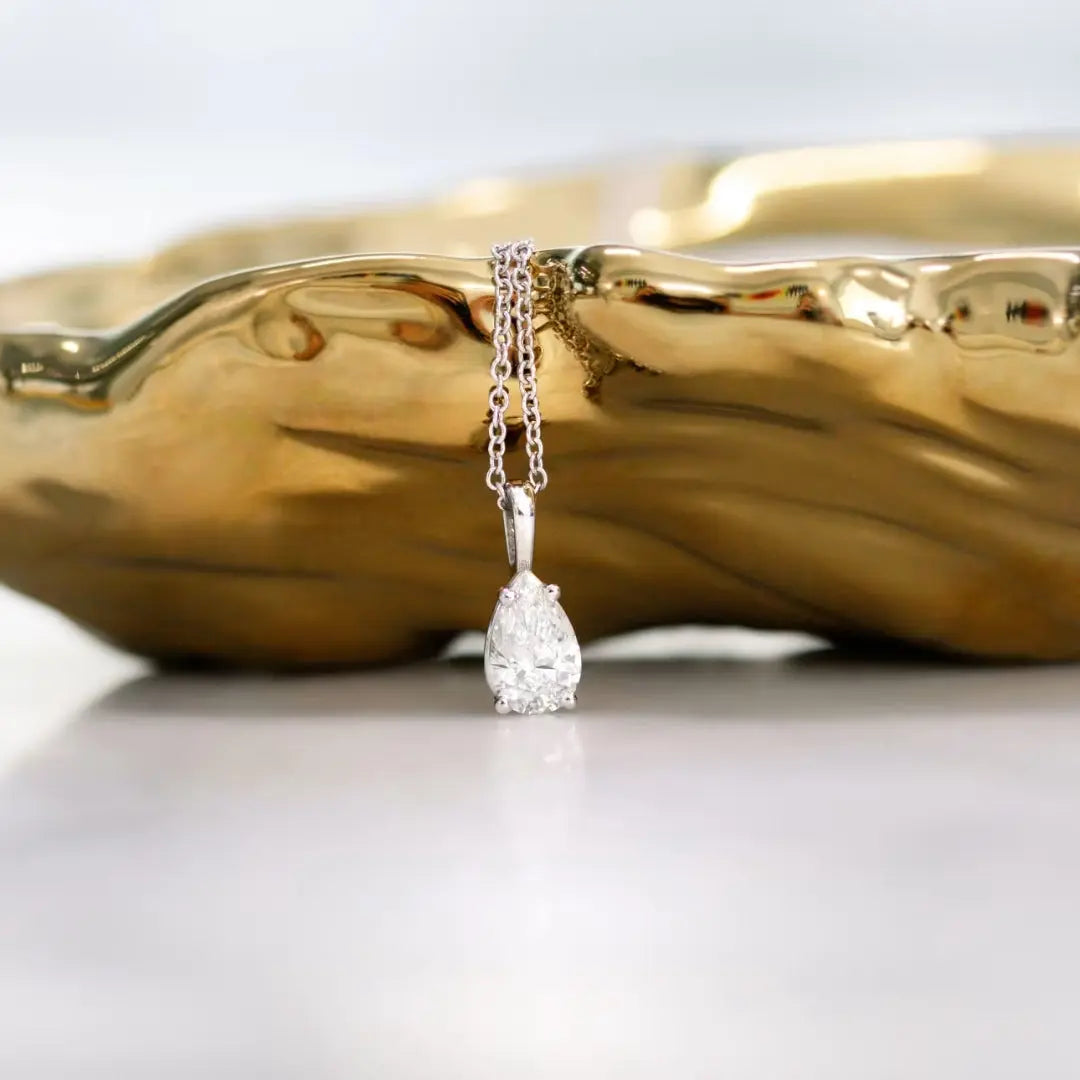 Succulent Pear Cut Diamond Necklace Jewel Carts