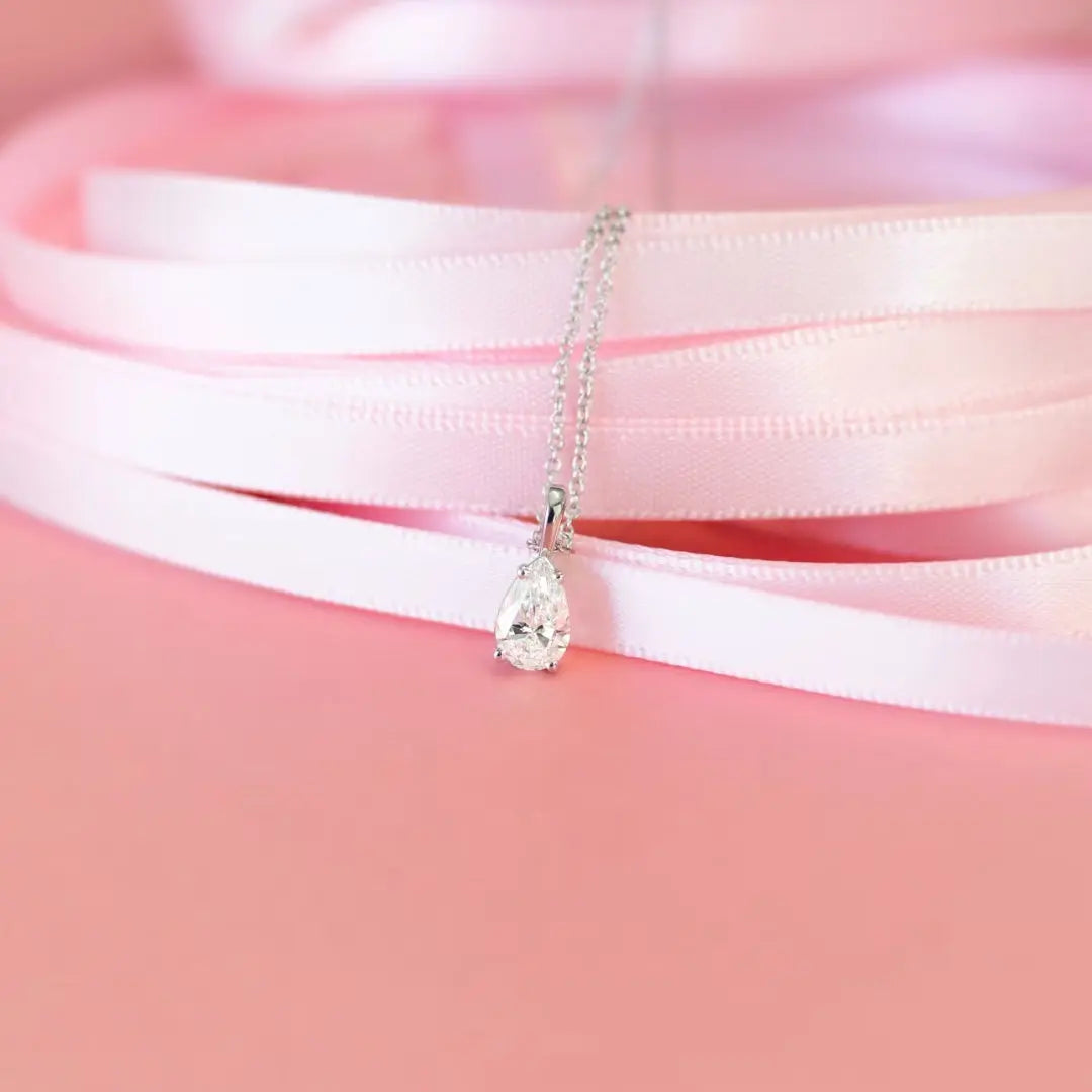 Succulent Pear Cut Diamond Necklace Jewel Carts