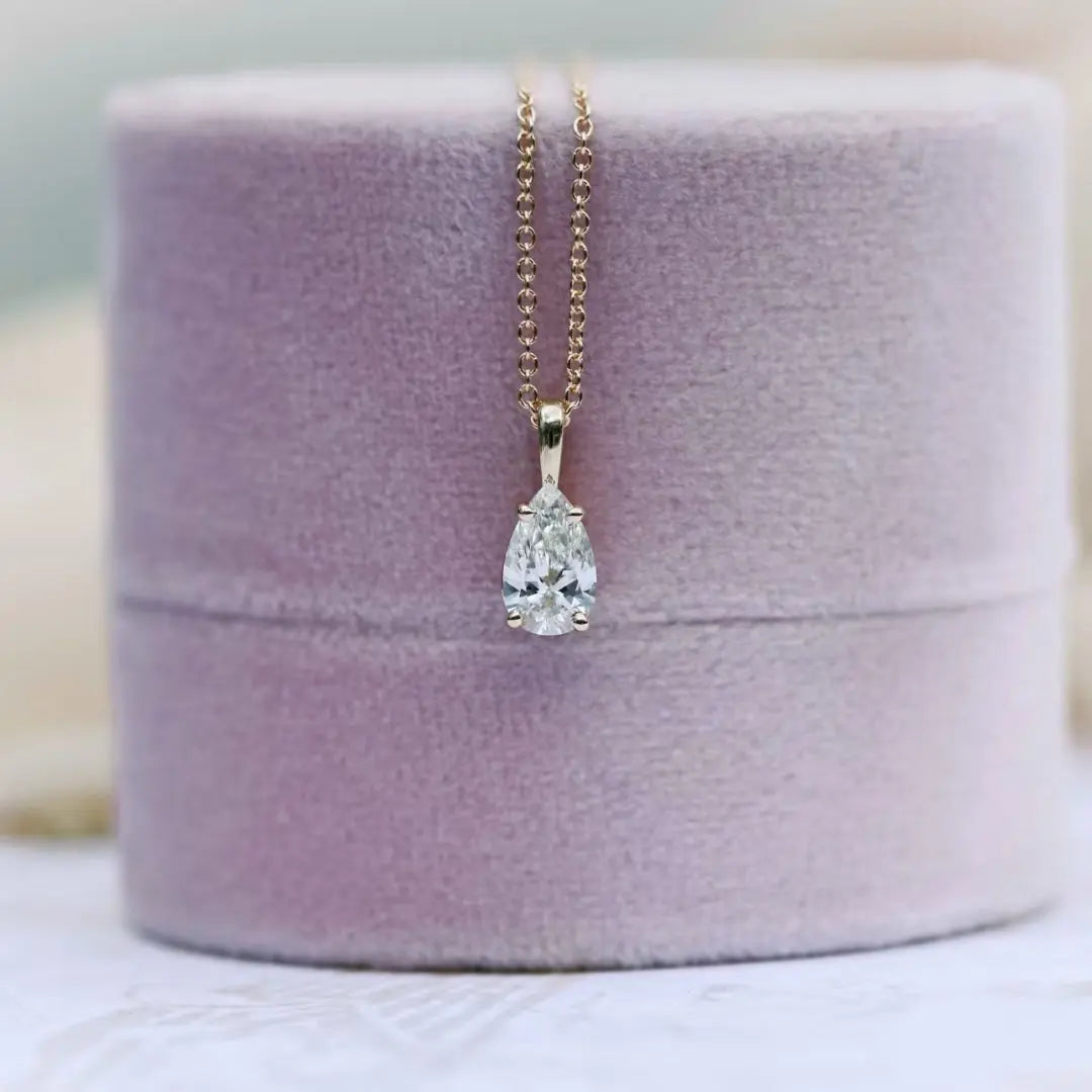 Succulent Pear Cut Diamond Necklace Jewel Carts