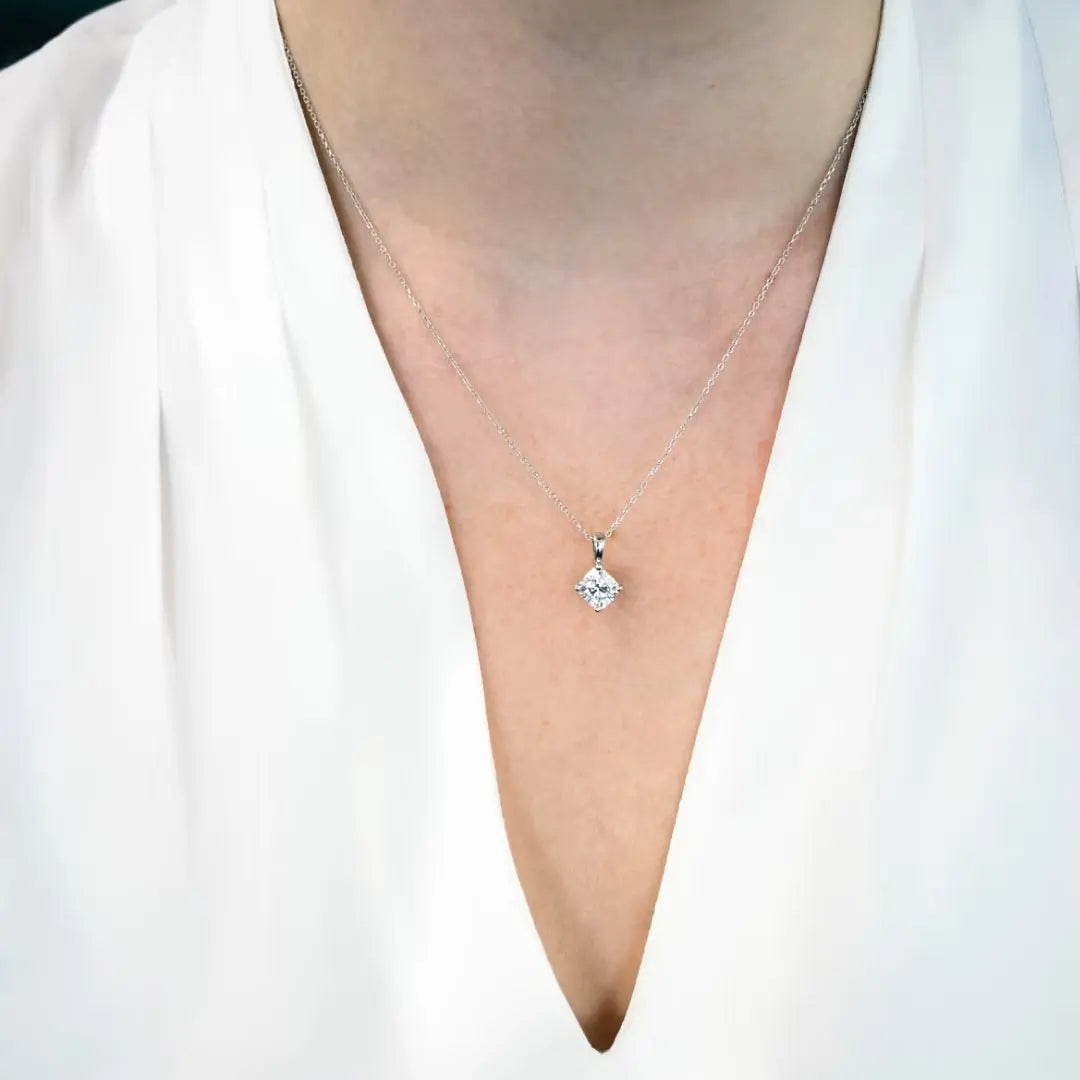 Indulgent Cushion Cut Diamond Necklace Jewel Carts