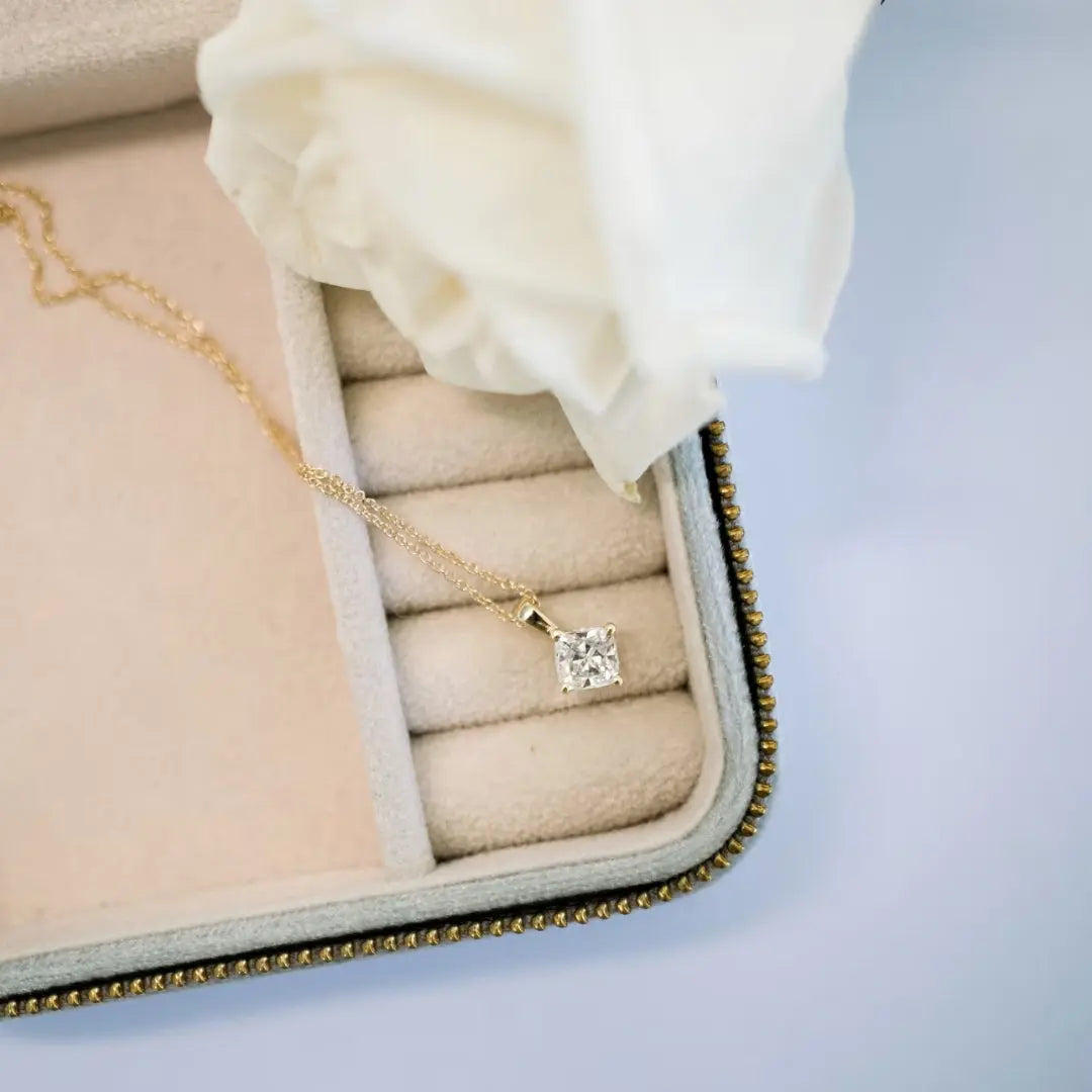Indulgent Cushion Cut Diamond Necklace Jewel Carts