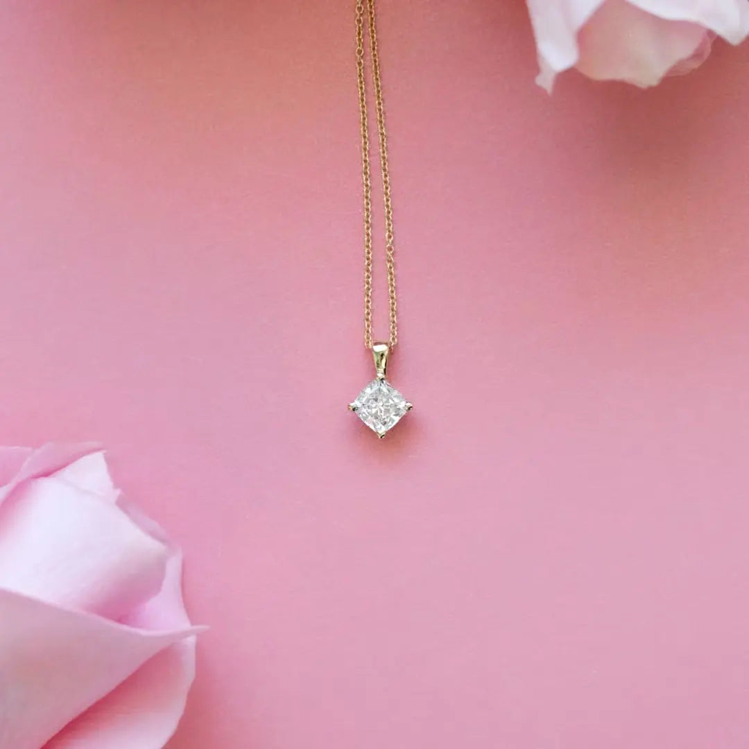 Indulgent Cushion Cut Diamond Necklace Jewel Carts