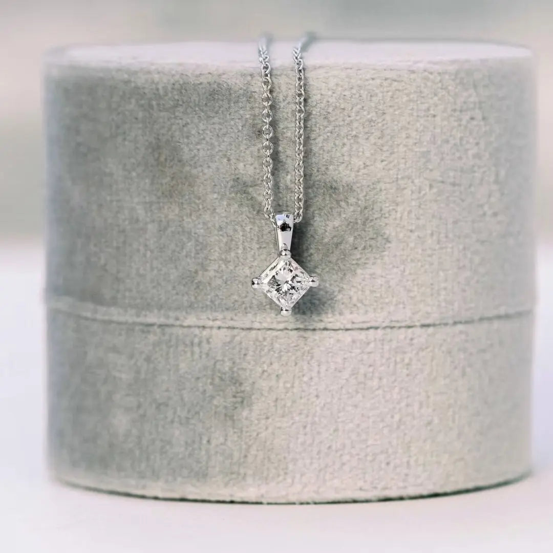 Bountiful Princess Cut Diamond Necklace Jewel Carts