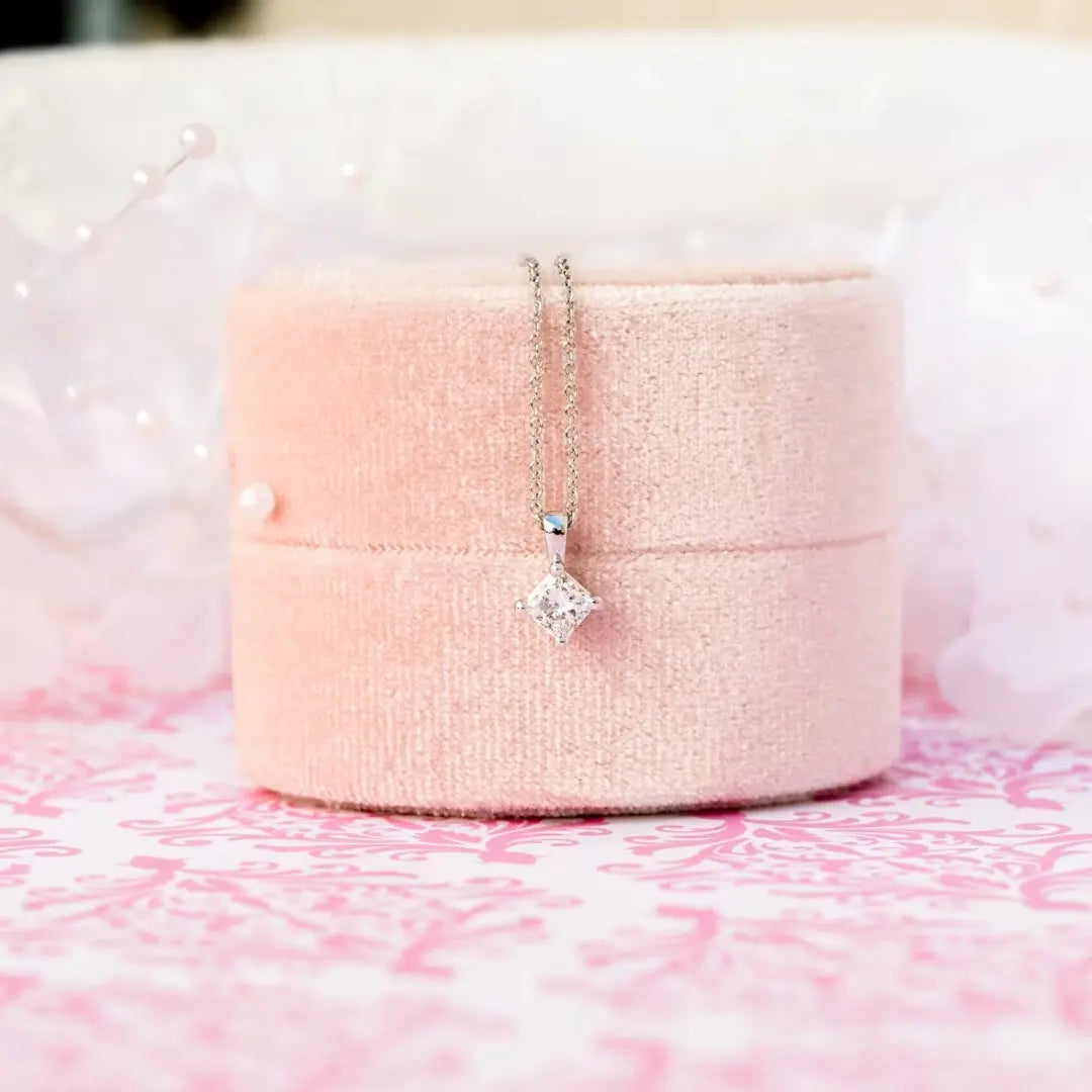 Bountiful Princess Cut Diamond Necklace Jewel Carts