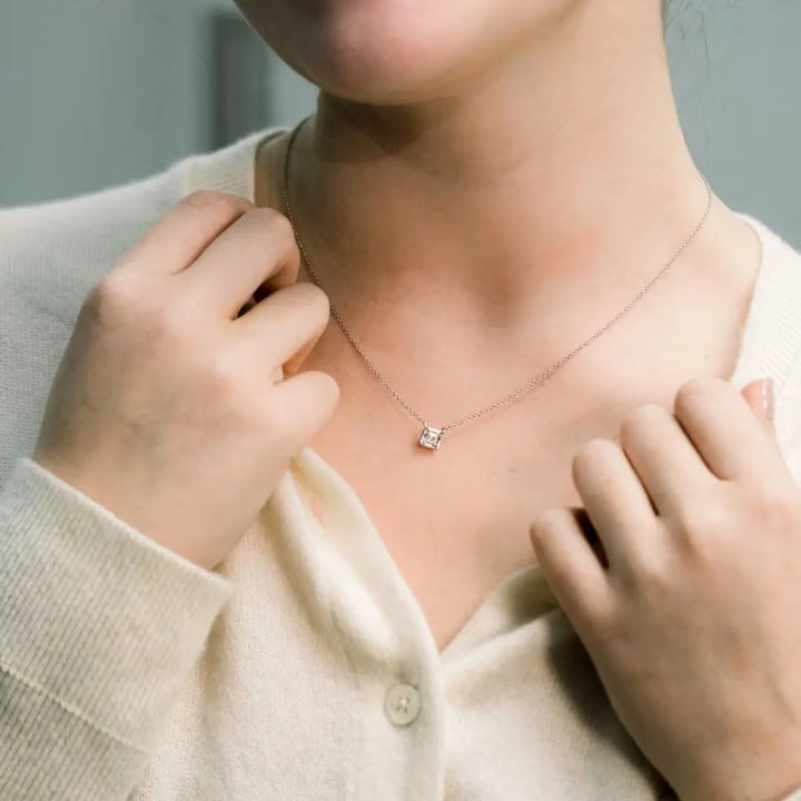 Copious Asscher Cut Diamond Necklace Jewel Carts