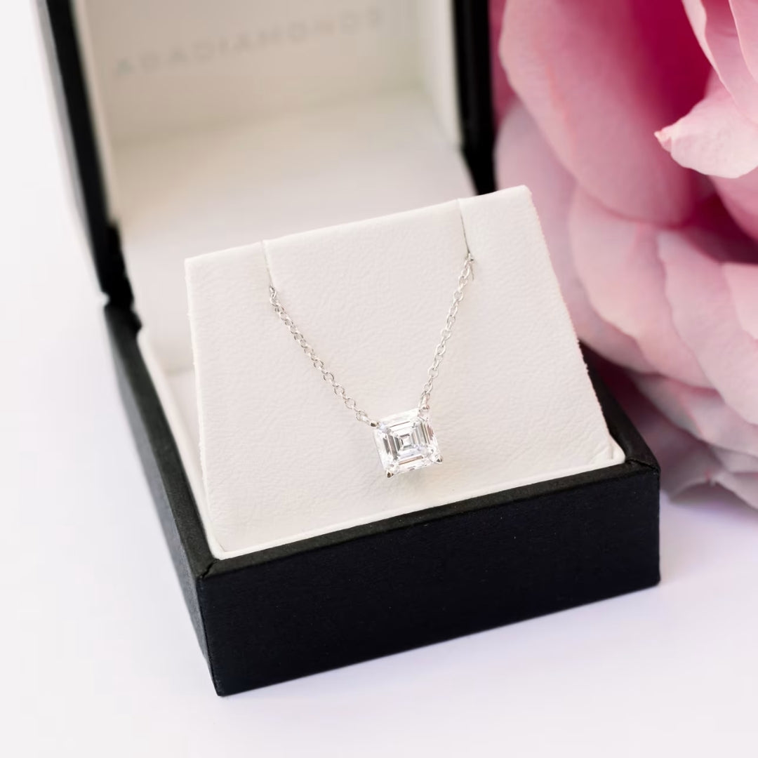 Copious Asscher Cut Diamond Necklace
