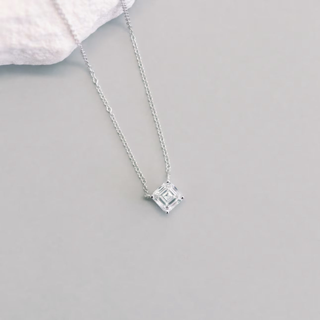 Copious Asscher Cut Diamond Necklace