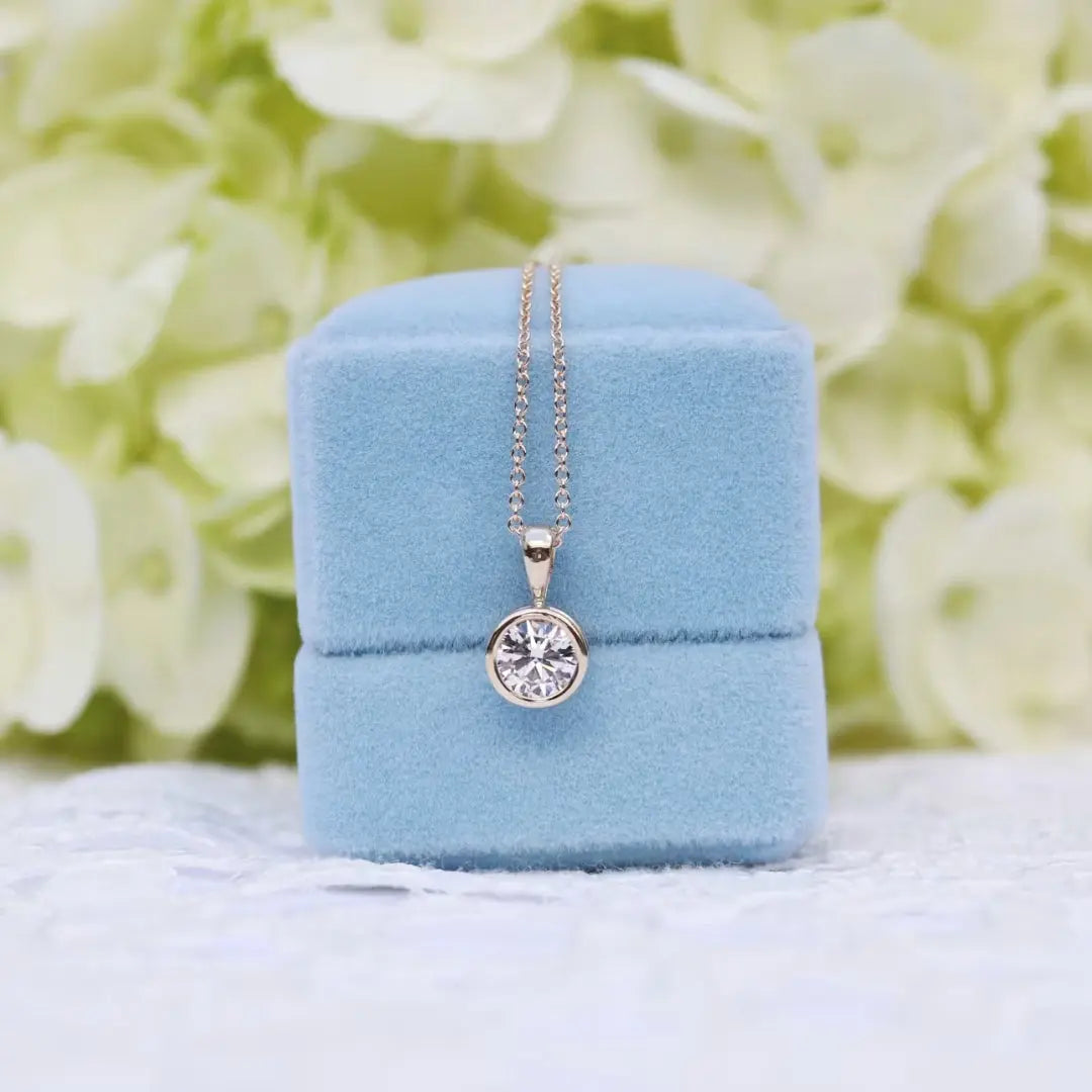 Wink Round Cut Diamond Necklace Jewel Carts