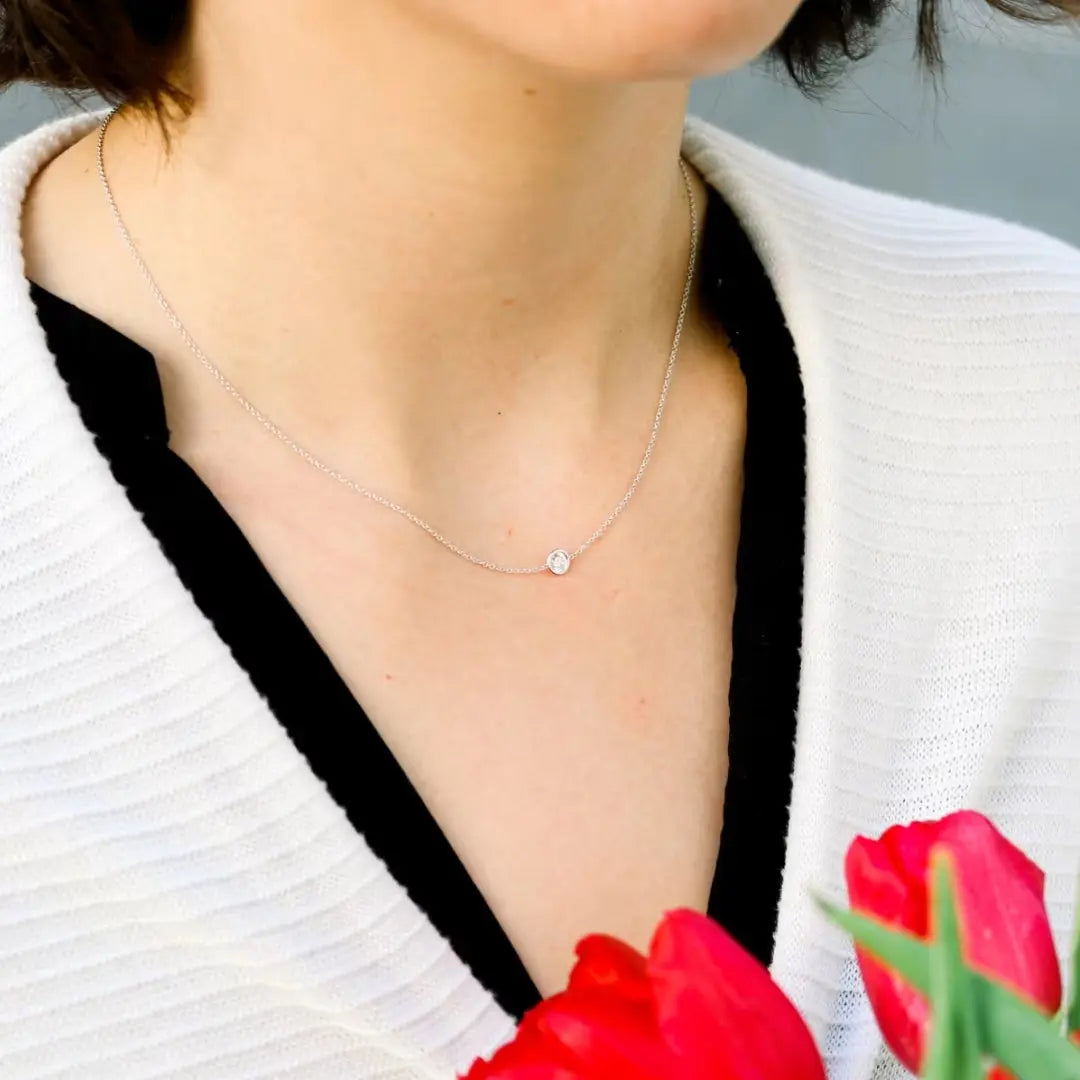 Flash Round Cut Diamond Necklace Jewel Carts