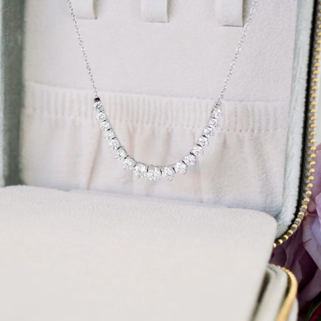 Illumine Round Cut Diamond Necklace Jewel Carts