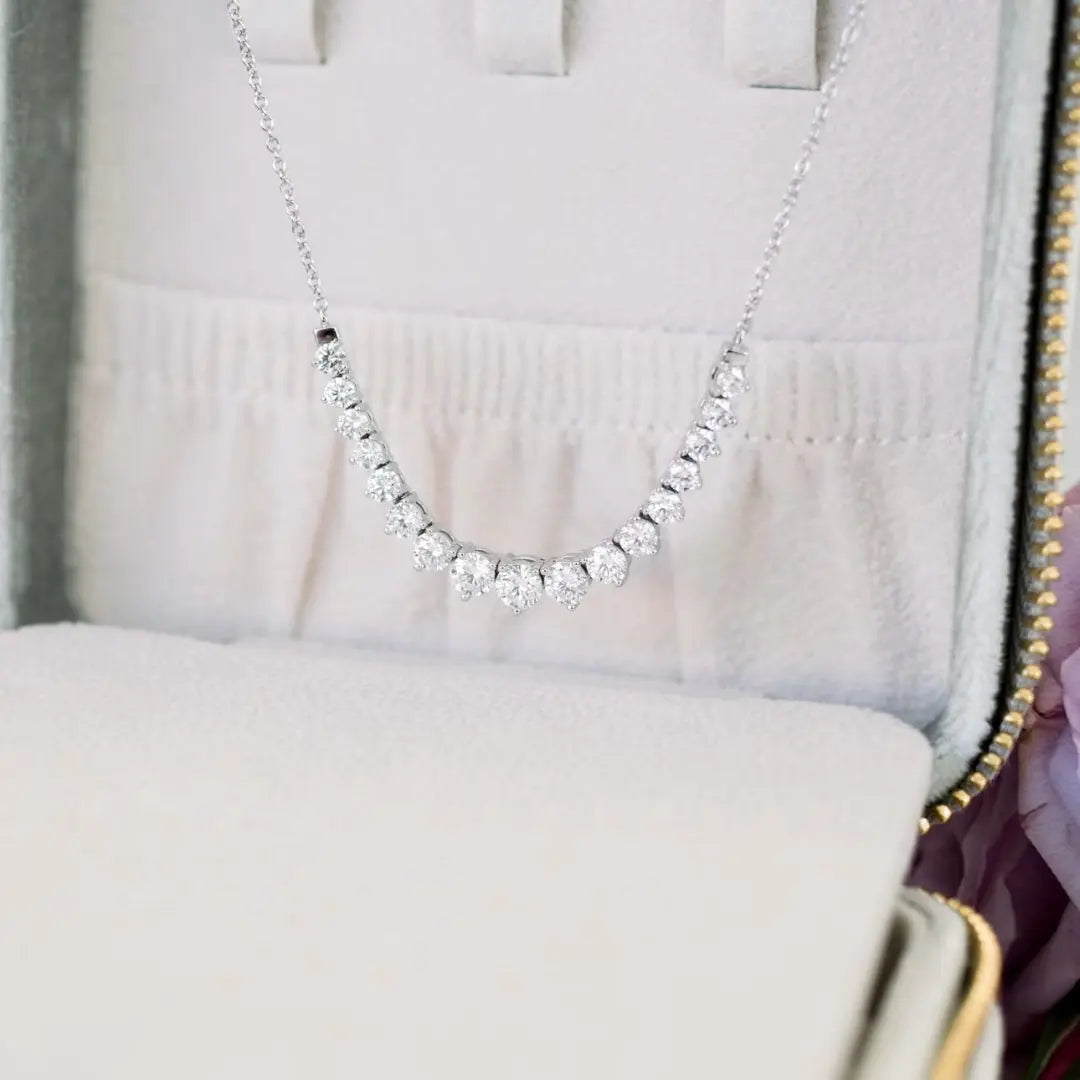 Illumine Round Cut Diamond Necklace Jewel Carts