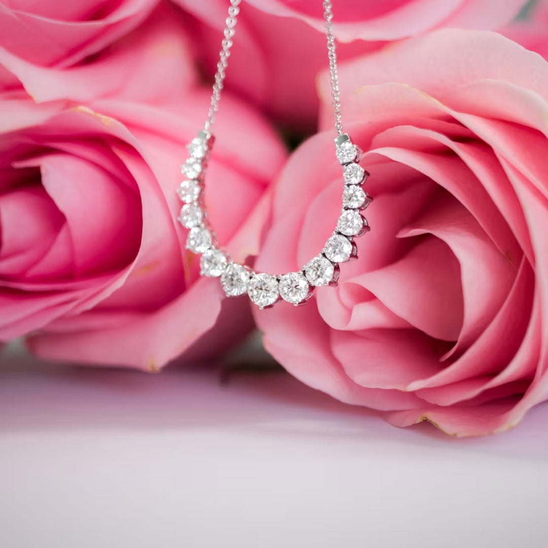 Illumine Round Cut Diamond Necklace Jewel Carts